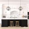 Hunter Fans 19" Gablecrest Pendant Light French Oak Finish - Elegant Quatrefoil Design for Dining Room or Kitchen Island - 3 of 4