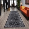 LIVN CO. Distressed Vintage Medium Pile Area Rug, Black/Cream - 2 of 4