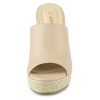 Allegra K Women's Open Toe Padded Insole Slip-on Platform Espadrille Sandals - 3 of 4