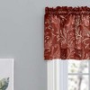 Ellis Curtain Lexington Leaf Pattern on Colored Ground Tailored Valance 58"x15" Brick - 3 of 4