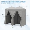 EAGLE PEAK Outdoor Changing Room 8x4, 2 Room Pop Up Portable Changing Room, Sun Shelter, Portable Dressing Room - 3 of 4