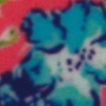 tiger and blue flowers