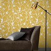 Meiying Saffron Yellow and Silver Floral Trail Paste the Wall Wallpaper - 2 of 4