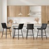FURNIinspire Dining Chair, Counter Height Bar Stools Set of 2, Modern Barstool Counter Chairs for Dining Room, Black, 19.3"*15.7"*36" - 3 of 4
