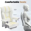 Efomao Ergonomic Office Chair 450LBS with Foot Rest, High Back PU Leather Executive Chair with Lumbar Support and Adjustable Armrests (White) - 4 of 4