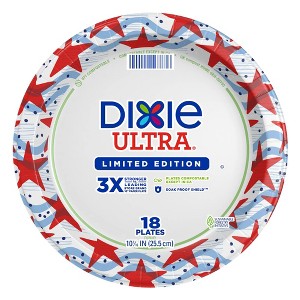 Dixie Ultra Plates 10" - Americana - 18ct - 1 of 4