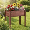 Gulches 31x31x16 Inch Elevated Raised Garden Bed with Legs - 200lbs Capacity Wooden Planter Box for Outdoor Plants Herbs (Eco Water-Based Finish) - 3 of 4