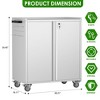 SUXXAN 35" H Metal Garage Storage Cabinet with Wheels and 2 Doors for Garage, Home, Office,Assembly Required - 3 of 4