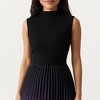 Anna-Kaci Women's Sleeveless Mock Neck Pleated Maxi Dress with Gradient Ombre Skirt - 4 of 4