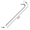 Moose Supply Heavy Duty Steel Hook Stakes, 10 Pack, 1/2" x 12" - 2 of 4