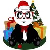 Women's Design By Humans Christmas - Panda Nerd By Adamzworld Racerback Tank Top - 2 of 3