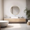GlasFlength Decorative Wall Mirrors Full Length Mirrors Circular Wall Accent Mirror Stylish Frame For Multi Room, Gold, 23.9"*23.9"*0.7" - 2 of 4