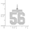 Black Bow Jewelry Sterling Silver, Jersey Collection, Medium Number 56 Pendant - 4 of 4