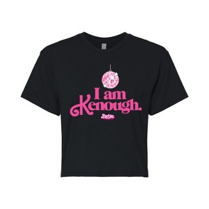 Women's - Barbie - I Am Kenough Disco Ball Cropped Graphic T-Shirt - 1 of 4