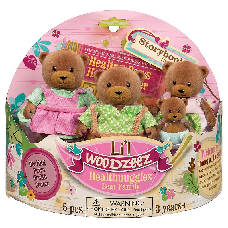 Li&#39;l Woodzeez Miniature Animal Figurine Set - Healthnuggle Bear Family, 6 of 8