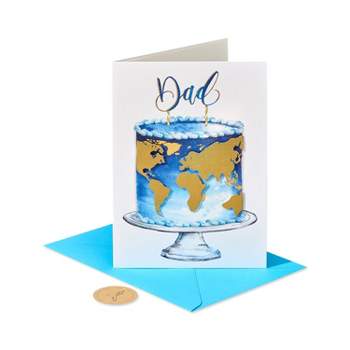 Birthday Card Dad Map Cake - PAPYRUS