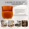 CAVINAS 360° Swivel Chair Barrel Chair with Velvet Upholstery for Living Room,Luxury Oversized Accent Chair with Pillow,Living Room Furniture - 4 of 4