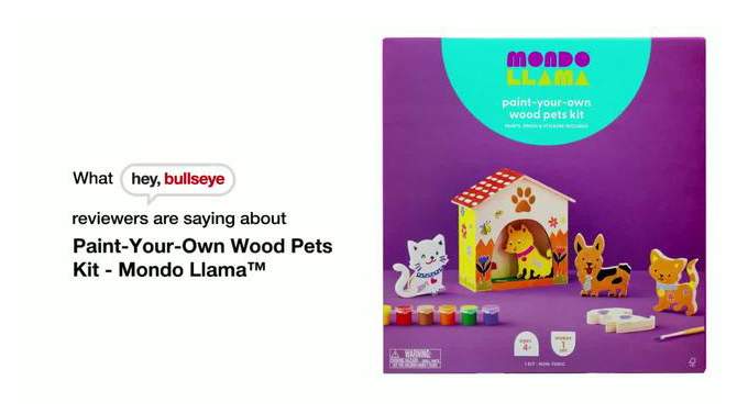Paint-Your-Own Wood Pets Kit - Mondo Llama&#8482;, 2 of 10, play video