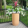 23 Inch Tall Planters Set of 2 Tall Fluted Planter, Outdoor Self Watering Pots with Water Level Monitor for Indoor Outdoor Plants,Gold - 2 of 4