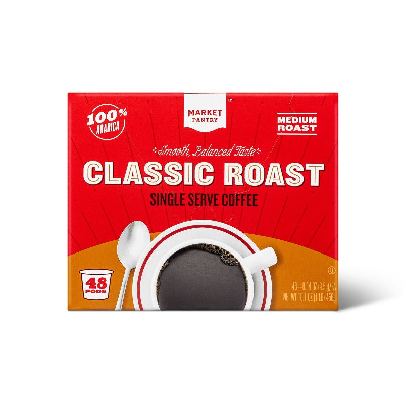 Premium Roast Medium Roast Coffee - Single Serve Pods - 12ct - Market Pantry™, 1 of 5
