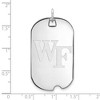Black Bow Jewelry 10k White Gold Wake Forest Demon Deacons NCAA Large Pendant - 2 of 3