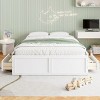 YOOCOZZ Queen Size Wooden Platform Bed with 6 Storage Drawers - White - 2 of 4
