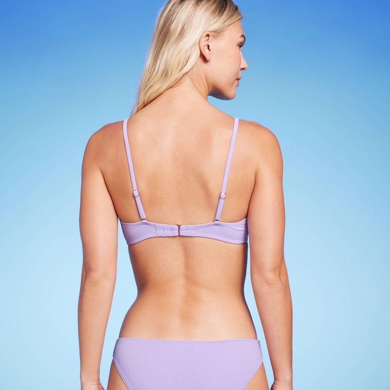 Women's Ribbed Underwire Bikini Top - Shade & Shore™, 6 of 9
