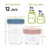 WeeSprout Glass Baby Food Storage Jars with Lids, Reusable Small Containers -  4/8 oz, 8/12 Pack - 2 of 4