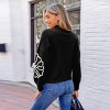 Women's Khaki/Black Long Sleeve Turtleneck Sweater - Cupshe - 4 of 4