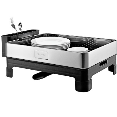 Stainless Steel 2-Tier Dish Drying Rack with Utensil Cup