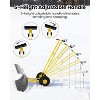 Snow Pusher Shovel with Wheels,Adjustable Ergonomic T-Handle Snow Plow for Driveway, Heavy Duty Wheeled Rolling Shovels with Angeled Blade,29in - 3 of 4
