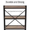 Hastings Home 5-Tier Open Style Bookshelf, Brown - 2 of 4