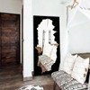 Abstract Black Full-Length Mirror, 55x28 Inches. Shatterproof, Stand or Wall Mount for Bedroom, Living Room, Bathroom Decor - 2 of 4