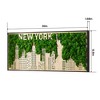 Sevobal Wall Art New York Skyline Moss Metal Decor Merging City Energy With Natural Texture For Urban Spaces, Green, 36.3"*18"*4" - 2 of 4