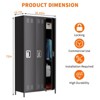 Metal Locker with 3 Doors, Ventilated Storage Locker with Lock for Garage, Gym, and Office - 4 of 4