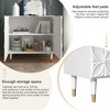 CLIHOME 2 Door Sideboard Gloss Lacquer Media Storage Accent Cabinet Utility Storage Cabinets - 4 of 4