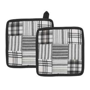 Sawyer Mill Black Pot Holder Set of 2 8x8 - 1 of 4