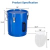 Fryer Grease Bucket 6 Gal, Fryer Oil Bucket with Lid, Coated Carbon Steel Oil Filter Pot with Rust-Proof Coating, with Lock Clips & Filter Bag - 3 of 4