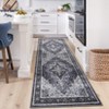 Indoor Vintage Floral Medallion Non Slip Living Room Rugs, Washable Soft Ultra Thin Bedroom Dining Room Carpet for Home Office - 3 of 4