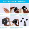 LunaLulinlk 4Pcs Suction Cup Hooks Holds up to 15lbs Suction Hook Reusable Vacuum Cup Hanger Easy to Install Suction Cup Wreath Hook Black - 4 of 4