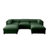 Oversized 109" Chenille Modular U-Shaped Sectional Sofa with Cylindrical Cushios and Storage Seat, 5-Piece Free combination Sofa - 4 of 4