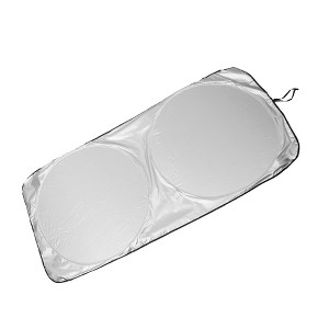 Unique Bargains Tone Rear Windshield for Car Automotive Sunshades 55" x 26" Black Silver Tone 1 Pc - 1 of 4