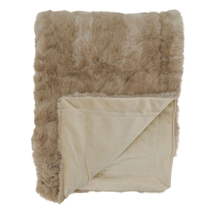 Saro Lifestyle Faux Mink Fur Throw Blanket, 2 of 5