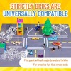 Strictly Briks Building Blocks Road Plates 10x10", 4 Pack Baseplates Compatible with Major Brands, 2 Straight, 2 Curved, 1 Intersection - image 4 of 4