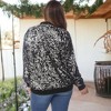 Anna-Kaci Women's Plus Size Sequin Bomber Jacket - 3 of 4