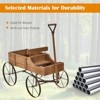 Tangkula Wooden Garden Flower Planter Wagon Wheel Plant Bed Decorative Garden Planter for Backyard Garden - 4 of 4