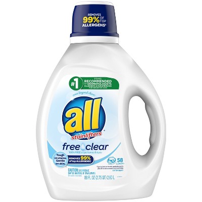 all Liquid Laundry Detergent - Free Clear for Sensitive Skin -  88 fl oz
