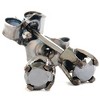 Pompeii3 1/3ct Black Diamond Studs 14K White Gold - 3 of 4