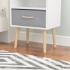 NicBex 1PC/2PCS Modern Nightstand with Foldable Fabric Drawers,Bedside Table with 2-Tier Storage,Wood Side Table for Kids & Adults,Bedroom Furniture - 3 of 4