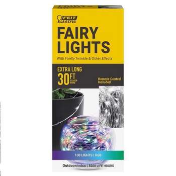 Feit Electric LED Fairy String Lights Multicolored 30 ft. 100 lights